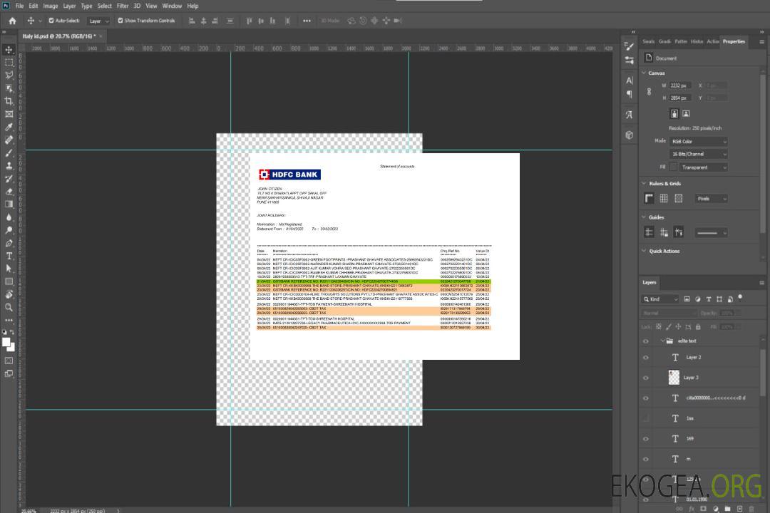 Modèle de relevé bancaire Inde HDFC, format Word et PDF, 2 pages, version 2 template Modèle de relevé bancaire Inde HDFC, format Word et PDF, 2 pages, version 2 template